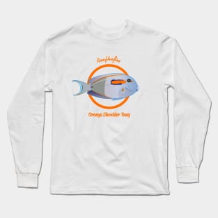 Orange Shoulder Tang Long Sleeve T-Shirt